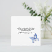 Gedenkstätte zur Beerdigung von Blauschmetterlinge Dankeskarte (Stehend Vorderseite)