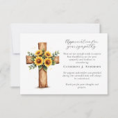 Gedenkstätte zur Beerdigung von Blumenkreuz-Foto-B Dankeskarte (Vorderseite)