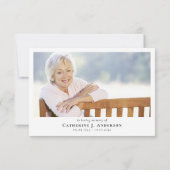 Gedenkstätte zur Beerdigung von Blumenkreuz-Foto-B Dankeskarte (Rückseite)