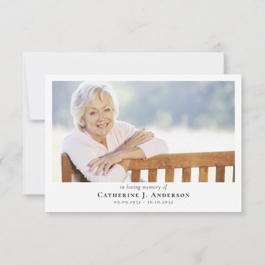 Gedenkstätte zur Beerdigung von Blumenkreuz-Foto-B Dankeskarte (Rückseite)