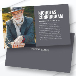 Gedenkstätte zur Beerdigung von Erinnerungsfotos Visitenkarte