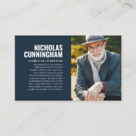 Gedenkstätte zur Beerdigung von Erinnerungsfotos Visitenkarte