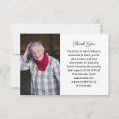 Gedenkstätte zur Beerdigung von Landschaften Foto  Dankeskarte (Rückseite)