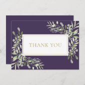 Gedenkstätte zur Beerdigung von lila Goldgräbern Dankeskarte (Vorne/Hinten)