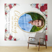 Gedenkstätte zur Beerdigung von Red White Blue Flo Wandteppich (Beispiel (Horizontal))