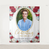 Gedenkstätte zur Beerdigung von Red White Blue Flo Wandteppich (Vorderseite)