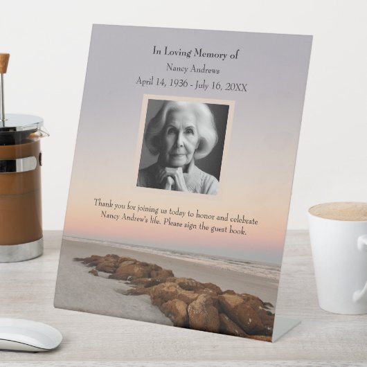 Gedenkstätte zur Beerdigung von Sonnenuntergang Sockelschild (In Situ)