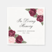 Gedenkstätte zur Beerdigung von Wasserfarben Rosa Serviette (Vorderseite)