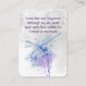 Gedenkstätte zur Erinnerung an die Drachenfliege Visitenkarte (Vorderseite)