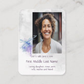 Gedenkstätte zur Erinnerung an die Drachenfliege Visitenkarte (Rückseite)