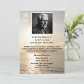 Gedenkstätte zur Sonnenaufgang am Meer Einladung (Stehend Vorderseite)