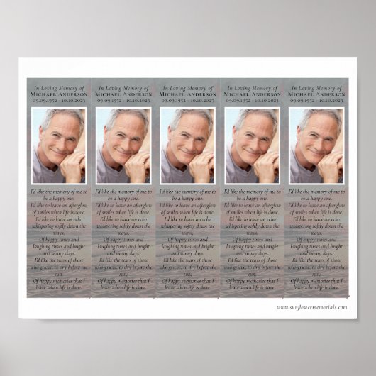 Gedenkstätten für Sonnenblumen - Lesezeichen Poster (Vorne)