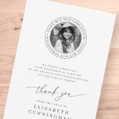 Gedenkstein, aber nicht vergessen Elegantes Chic F Dankeskarte