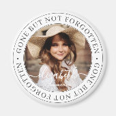 Gedenkstein, aber nicht vergessen Elegantes Chic F Magnet (Vorne)