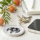 Gedenkstein, aber nicht vergessen Elegantes Chic F Schlüsselanhänger (Seite)