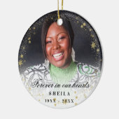 Gedenkstein für immer Foto Goldschnee Keramik Ornament (Links)