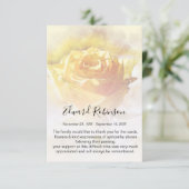 Gedenkstein Wasserfarbe Gelbe Rose Danke Karte (Stehend Vorderseite)