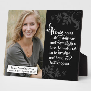 Gedenkstempel der Familienfeier Condolence Plaque Fotoplatte