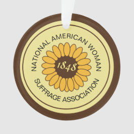 Gedenksuffragettesonnenblume-Button NAWSA Ornament