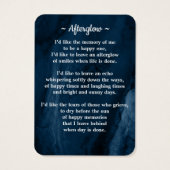 Gedenktafel 3 Foto Beerdigungskarte Blaue Marmor (Rückseite)