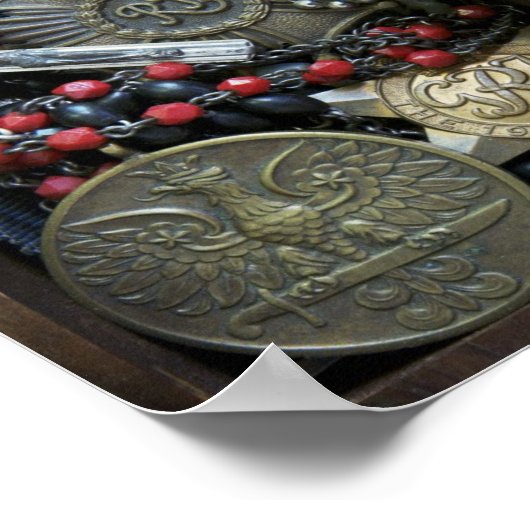 Gedenktafel des Zweiten Weltkriegs in Polen Poster (Ecke)