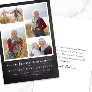 Gedenktafel Fotos Trauer Beileid Dankeskarte