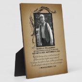 Gedenktafel für Gold-Foto Fotoplatte (Seite)