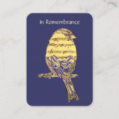 Gedenktafel für Pocket Keepake Erinnerung an Musik Visitenkarte (Vorderseite)