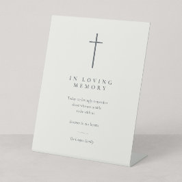 Gedenktafel 'Grace In Loving Memory' für den Tisch Sockelschild