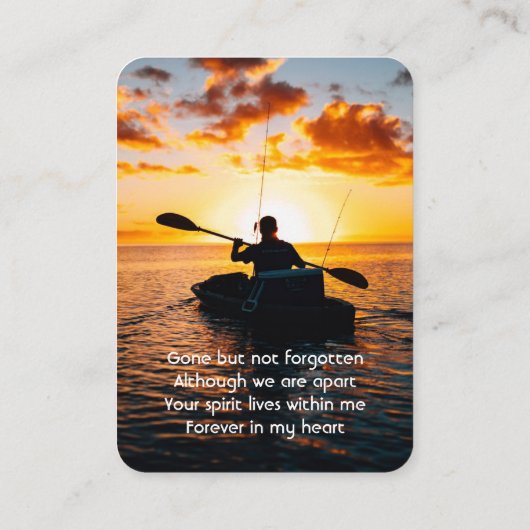 Gedenktafel Kayaking Sport Visitenkarte (Rückseite)