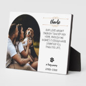 Gedenktafel mit Foto für den geliebten Hund – Pers Fotoplatte (Seite)