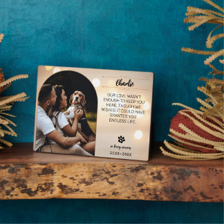 Gedenktafel mit Foto für den geliebten Hund – Pers Fotoplatte