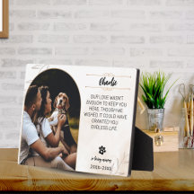 Gedenktafel mit Foto für Hunde – Personalisiert G