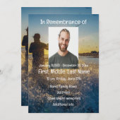 Gedenktafel Ocean Fly Fishing Fischer Einladung (Vorne/Hinten)