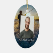 Gedenktafel Ocean Fly Fishing Fischer Keramik Ornament (Rechts)