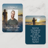 Gedenktafel Ocean Fly Fishing Fischer Visitenkarte (Vorne/Hinten)