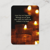 Gedenktafel zur Erinnerung an Pocket Keepake Visitenkarte (Vorderseite)