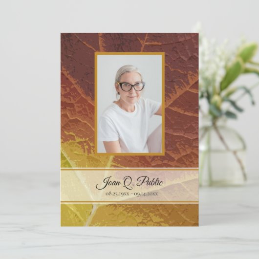 Gedenktafeln für die Herbstbeerdigung Programm (Stehend Vorderseite)