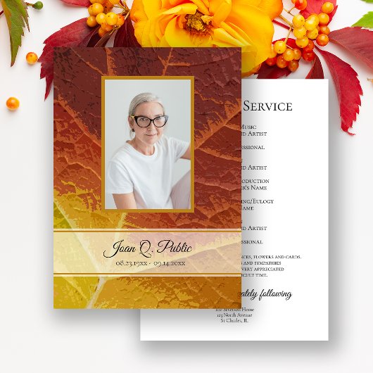 Gedenktafeln für die Herbstbeerdigung Programm