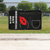 Gedenktag 2016 Washington DC Roter Lipstick Kiss Banner (Insitu)