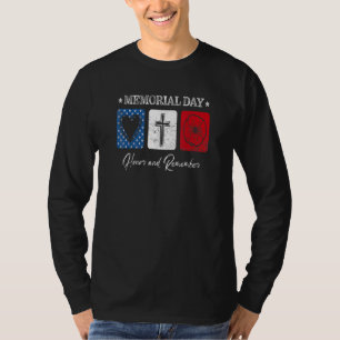Gedenktag 2022 Veteranen Tag USA Flagge Roter Mohn T-Shirt
