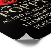 Gedenktag 2025 Gedenkfeiertag Roter Po Poster (Ecke)