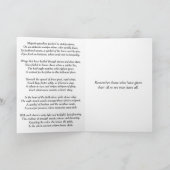 Gedenktag Adler am Kreuz Karte (Innenseite)