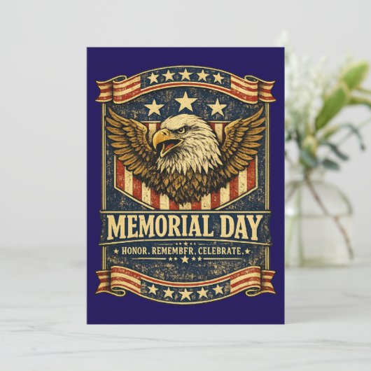 Gedenktag-Adler Danke Patriotisch  (Stehend Vorderseite)