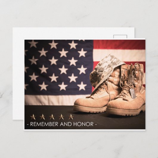 Gedenktag Amerikanische Militärehre Postkarte (Vorne/Hinten)