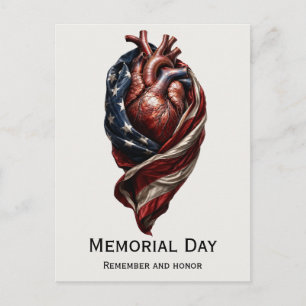 Gedenktag Amerikanischer Herz-Tribut Postkarte