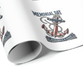 Gedenktag Anker Erinnern Ehre Vintage-Shirt_1 Geschenkpapier (Rolleneckpunkt)