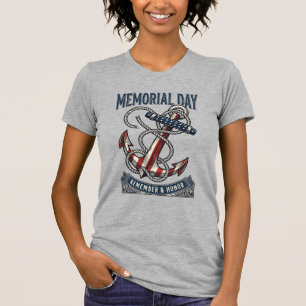 Gedenktag Anker Erinnern Ehre Vintage-Shirt_1 T-Shirt
