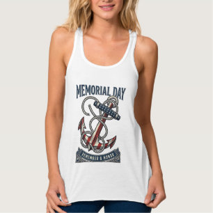 Gedenktag Anker Erinnern Ehre Vintage-Shirt_1 Tank Top