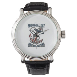 Gedenktag Anker Erinnern Ehrung Vintage-Shirt_1 Armbanduhr